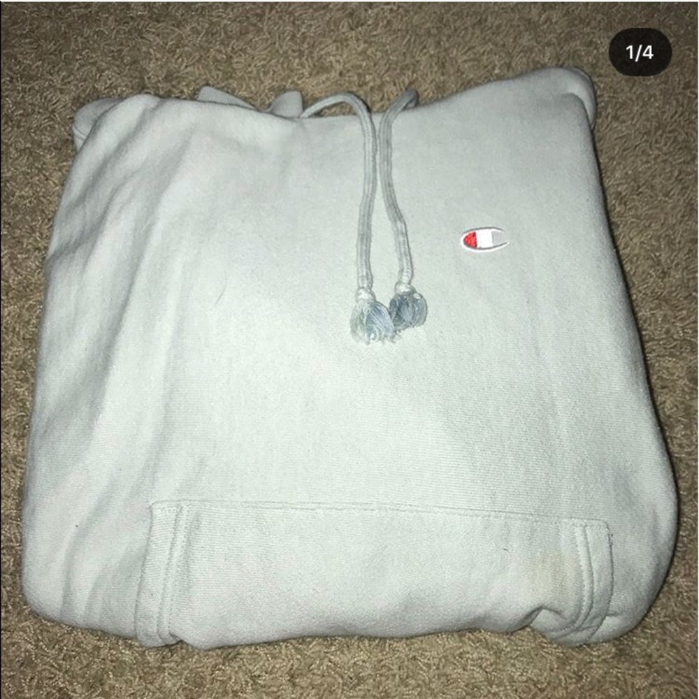 teal reverse weave champion hoodie